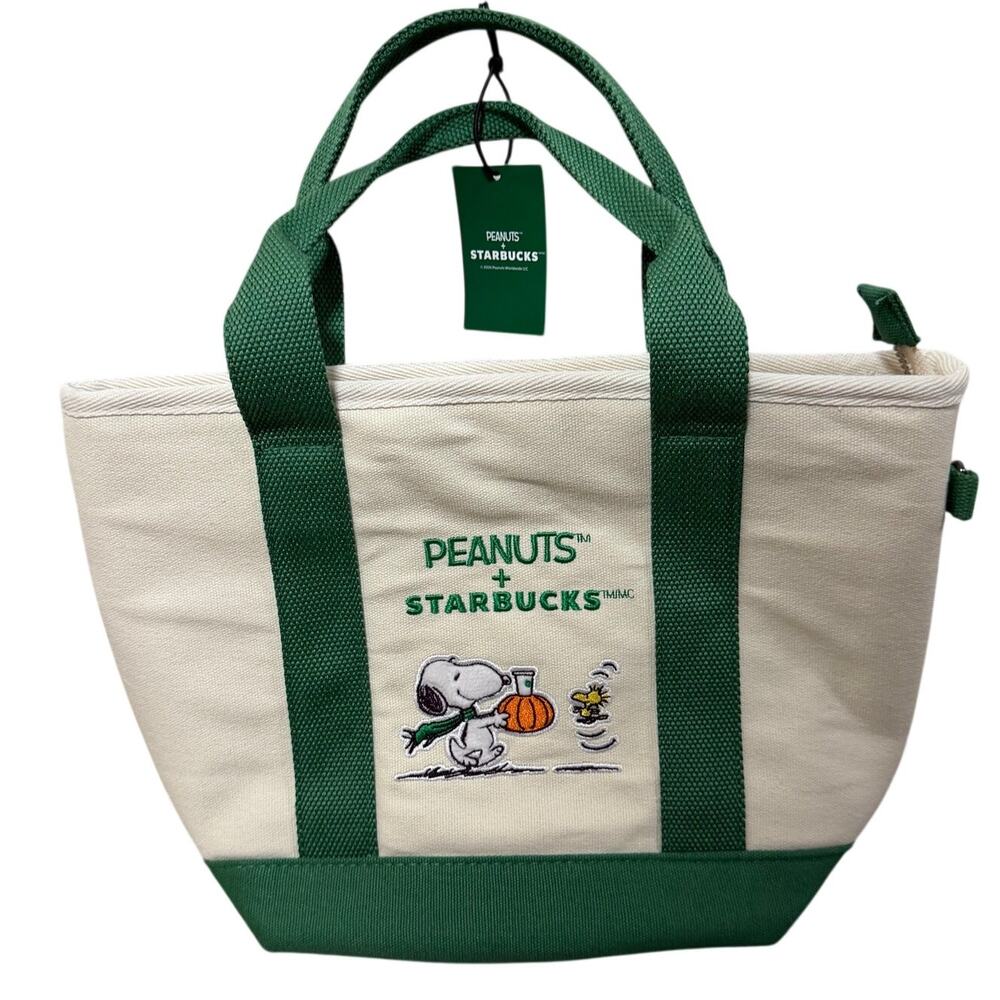 Starbucks x Peanuts Snoopy Tote Bag Fall 2026 Limited Edition NEW Pumpkin